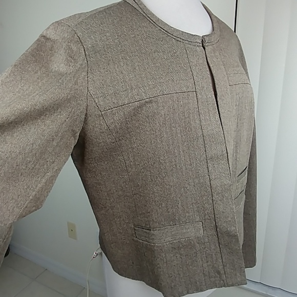 Coldwater Creek: cotton blend cropped moto blazer - Picture 5 of 7